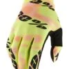 100% ITrack Kaledo Gloves -Motorcycle Accessories 100i track gloves yellow red black