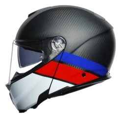 AGV Sportmodular Carbon Layer Helmet -Motorcycle Accessories agv sportmodular carbon layer helmet matte carbon red blue 4