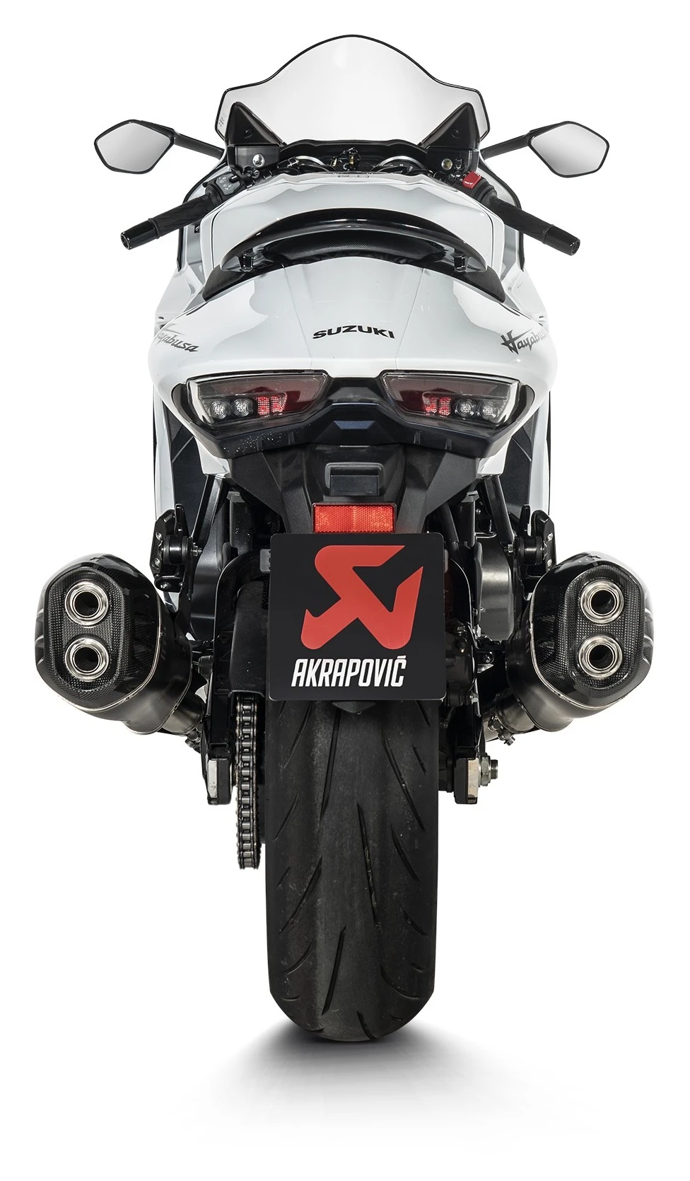 Akrapovic Slip-On Exhaust Suzuki Hayabusa 2022-2023 Black Aluminum/Carbon Fiber [Open Box] - Image 4