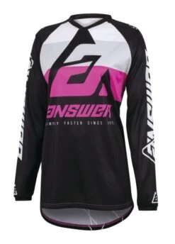 Answer A23 Syncron CC Women's Jersey -Motorcycle Accessories answer a23 syncron cc womens jersey black white pink