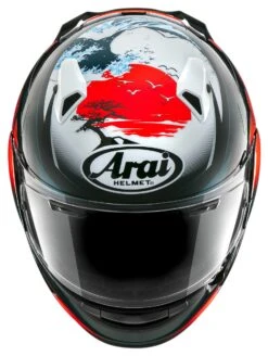 Arai Quantum-X Wave Helmet -Motorcycle Accessories arai quantum x wave helmet black red white 2