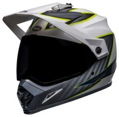 Bell Helmets Bell MX-9 Adventure Mips Dalton Helmet 38 Bell Helmets Bell MX-9 Adventure Mips Dalton Helmet -Motorcycle Accessories bell mx9 adventure mips dalton helmet white grey hi viz yellow