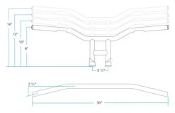 Biltwell Tyson 1" Handlebars -Motorcycle Accessories biltwell tyson1 handlebars 18