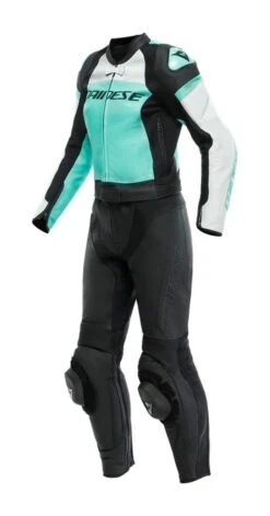 Dainese Mirage Two Piece Women's Race Suit -Motorcycle Accessories dainese mirage two piece womens race suit black aqua grey