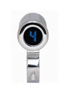 Dakota Digital 1000 Series Gear Indicator -Motorcycle Accessories dakota digital1000 series gear indicator chrome housing blue display 1