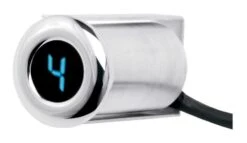 Dakota Digital 1000 Series Gear Indicator -Motorcycle Accessories dakota digital1000 series gear indicator chrome housing blue display 2