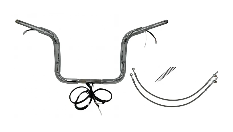 Fat Baggers Inc. 1 1/2" Plug & Play Round Top Handlebar Kit For Harley Touring 2016-2020