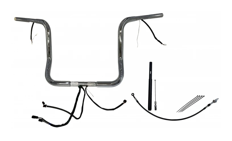 Fat Baggers Inc. 1 1/4" Plug & Play Round Top Handlebar Kit For Harley Touring 2021-2023 - Image 3