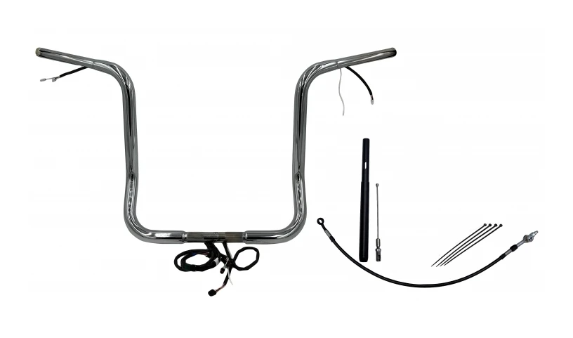 Fat Baggers Inc. 1 1/4" Plug & Play Round Top Handlebar Kit For Harley Touring 2021-2023 - Image 4