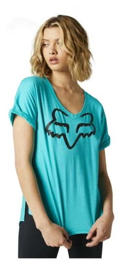 Fox Racing Boundary V-Neck Women's Top 40 Fox Racing Boundary V-Neck Women's Top -Motorcycle Accessories fox racing boundary v neck womens top teal 2