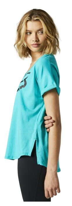 Fox Racing Boundary V-Neck Women's Top 41 Fox Racing Boundary V-Neck Women's Top -Motorcycle Accessories fox racing boundary v neck womens top teal 3
