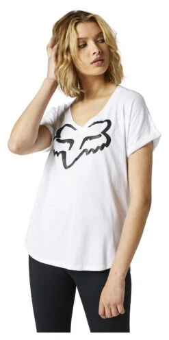 Fox Racing Boundary V-Neck Women's Top 26 Fox Racing Boundary V-Neck Women's Top -Motorcycle Accessories fox racing boundary v neck womens top white 2