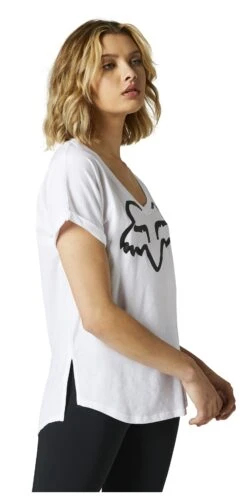 Fox Racing Boundary V-Neck Women's Top 28 Fox Racing Boundary V-Neck Women's Top -Motorcycle Accessories fox racing boundary v neck womens top white 4