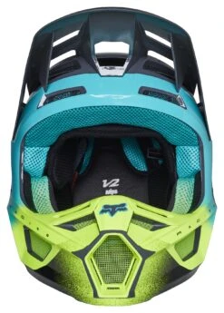 Fox Racing V2 RKANE Helmet -Motorcycle Accessories fox racing v2 rkane helmet grey yellow 1