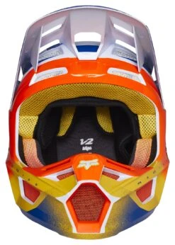 Fox Racing V2 RKANE Helmet -Motorcycle Accessories fox racing v2 rkane helmet orange blue 1