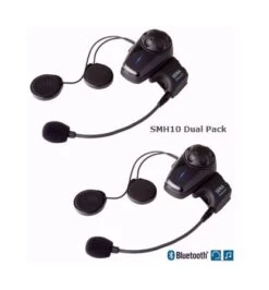 Sena SMH10 Bluetooth Headset Dual Pack -Motorcycle Accessories head med2