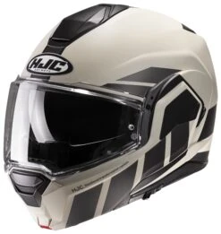 HJC I100 Beis Helmet -Motorcycle Accessories hj ci100 beis helmet black grey 2