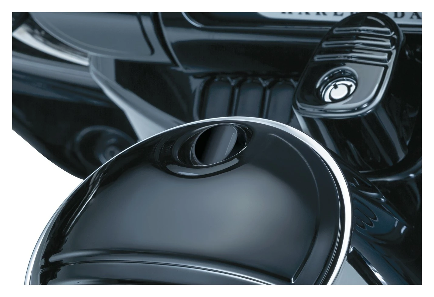 Kuryakyn Push Button Fuel Door Latch For Harley Touring 1992-2023 - Image 2