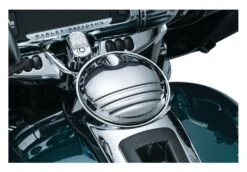 Kuryakyn Tri-Line Fuel Door For Harley Touring 2008-2023 -Motorcycle Accessories kuryakyn tri line fuel door for harley touring20082016 chrome 1