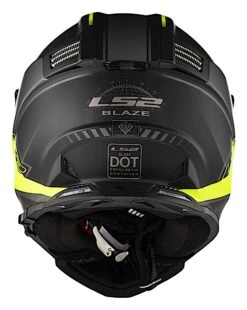 LS2 Blaze Elevation Helmet -Motorcycle Accessories ls2 blaze elevation helmet matte black hi viz yellow 2