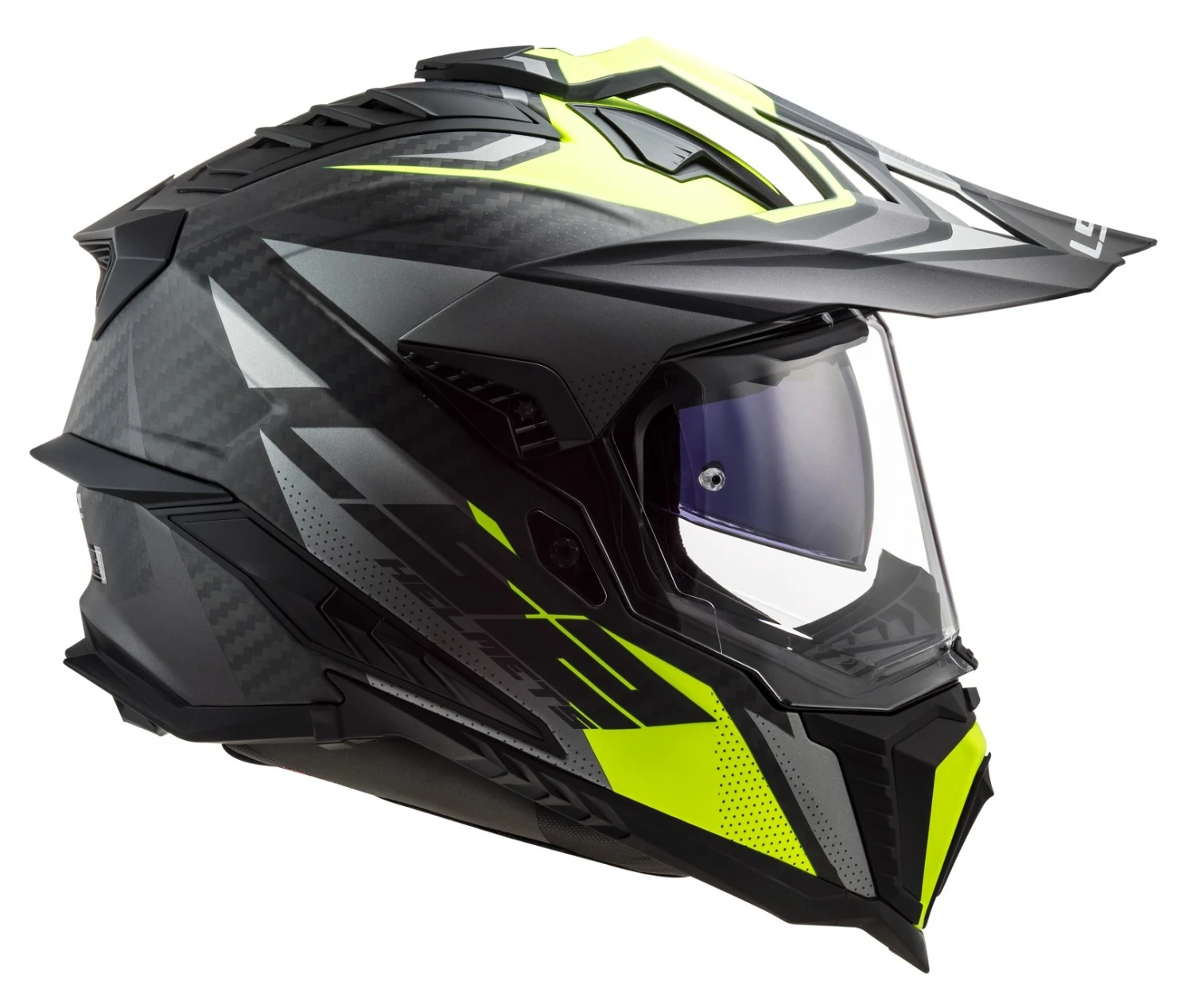 LS2 Explorer Carbon Focus Helmet Titanium/Yellow / 2XL [Open Box] - Image 4