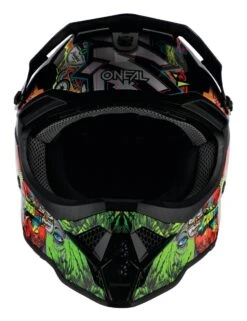 O'Neal 3 Series Crank Helmet Black/Green/Red / LG [Open Box] -Motorcycle Accessories o neal3 series crank helmet black green red lg open box black green red 4
