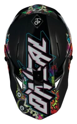 O'Neal 3 Series Crank Helmet Black/Green/Red / LG [Open Box] -Motorcycle Accessories o neal3 series crank helmet black green red lg open box black green red 6