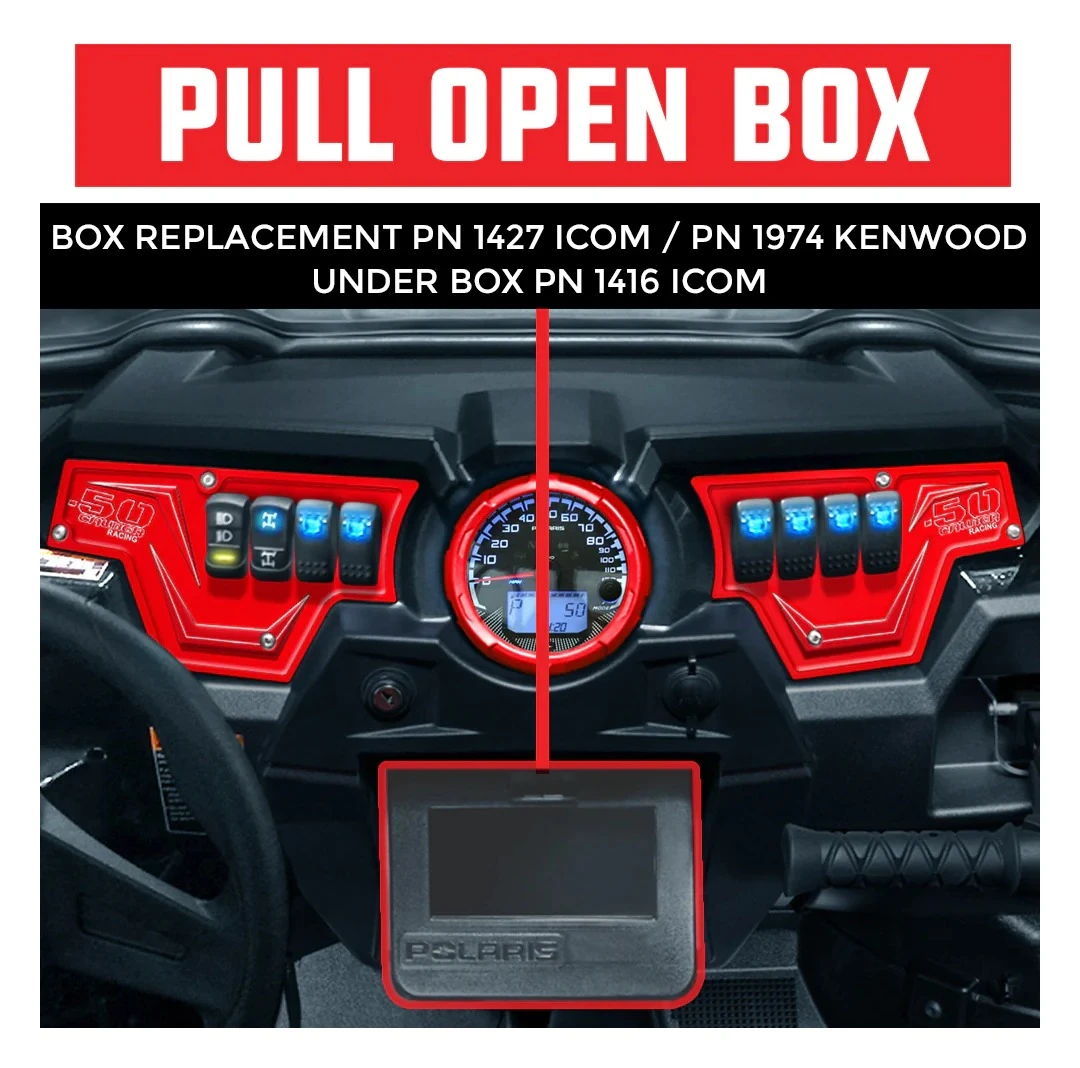 PCI Race Radios Pull Open Box Replacement Radio And Intercom Bracket Polaris RZR - Image 2