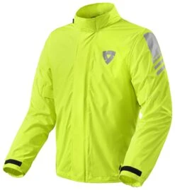 REV'IT! Cyclone 3 H2O Rain Jacket -Motorcycle Accessories revit cyclone3 h2 o rain jacket neon yellow