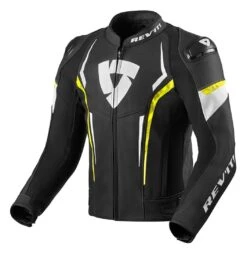 REV'IT! Glide Jacket -Motorcycle Accessories revit glide vintage jacket black neon yellow