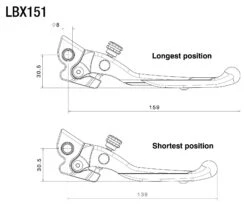Rizoma Adjustable Plus Brake Levers Vespa GTS 300 / Super 2017-2021 -Motorcycle Accessories rizoma adjustable plus brake levers vespa gts300 super20172021 4