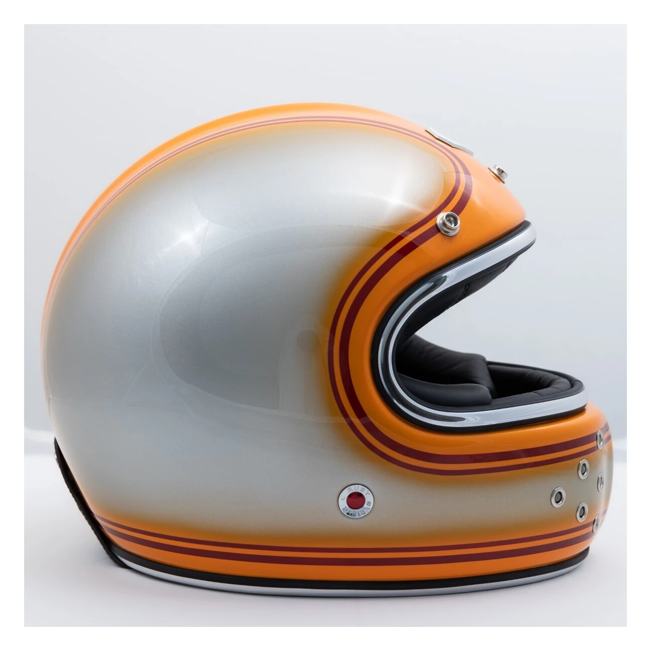 Ruby Castel Munich 90 Daytona Helmet (LG) Orange/Silver / LG [Blemished - Very Good] - Image 5