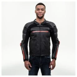 Sedici Corsa Perforated Leather Jacket -Motorcycle Accessories sedici corsa perforated leather jacket black black