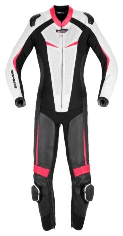 Spidi Track Perforated Pro Women's Race Suit -Motorcycle Accessories spidi track lady perf pro black pink
