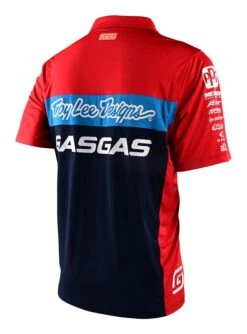Troy Lee Designs Troy Lee GasGas Team Pit Polo Shirt -Motorcycle Accessories troy lee gas gas team pit polo shirt 1