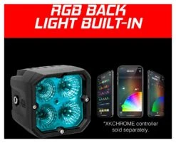 XKGlow Cube RGB Pod Light Pair 9 XKGlow Cube RGB Pod Light Pair -Motorcycle Accessories xkglow rgb pod lights driving beam pr 1