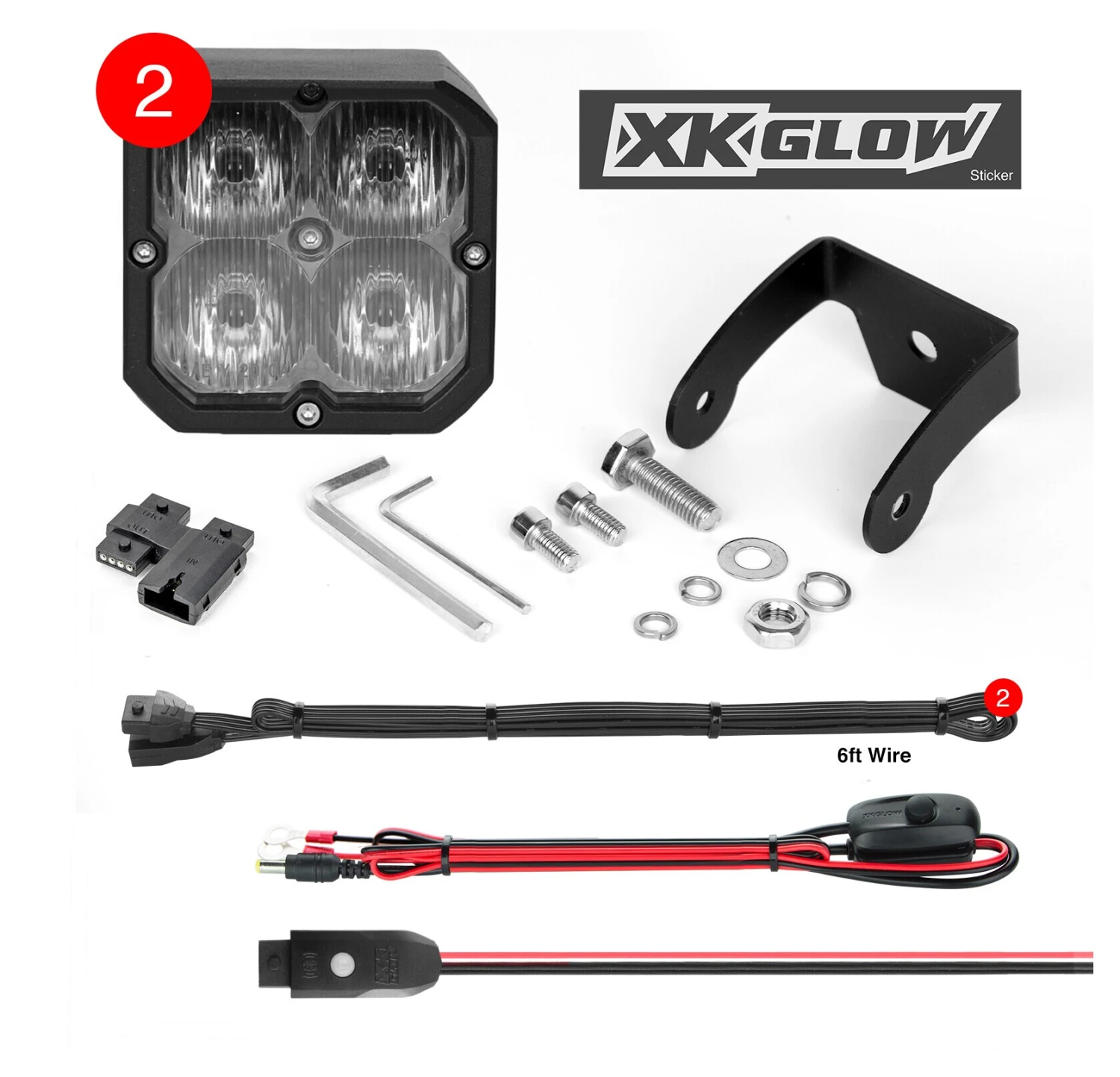 XKGlow Cube RGB Pod Light Pair 3 XKGlow Cube RGB Pod Light Pair